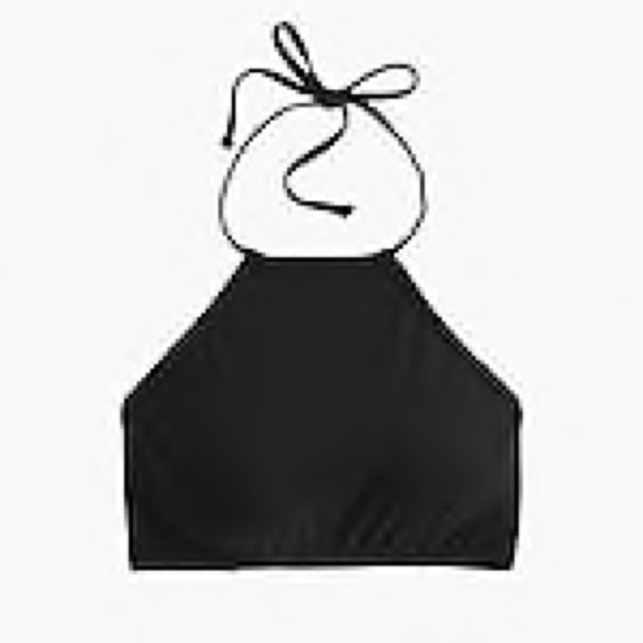 J. Crew Other - J. CREW Cropped Halter High Neck Bikini Top Size M
